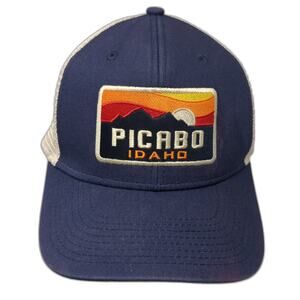 Picabo Idaho Strapback Mesh Back Trucker Hat Blue One Size Outdoor Ouray